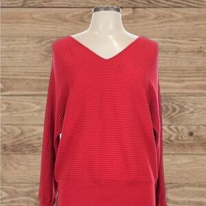 NWT Chic Red V-Neck Women's Top
